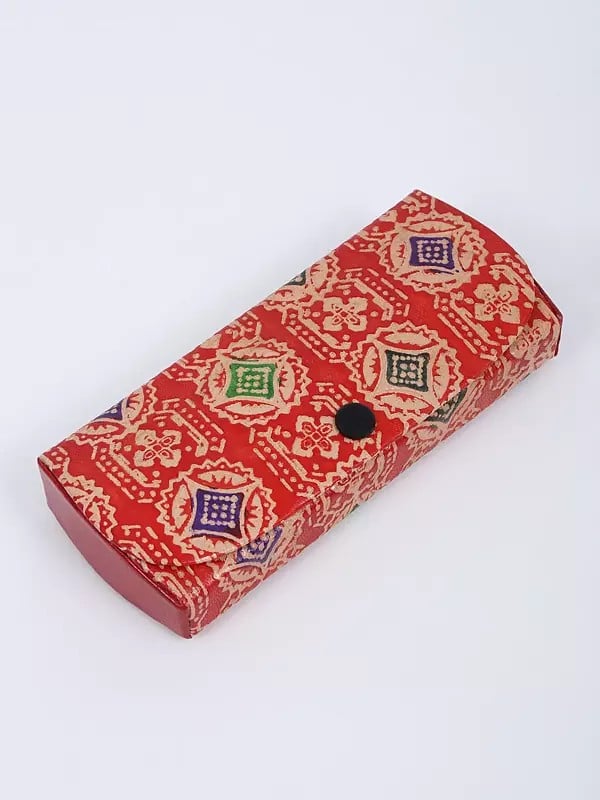 Shantiniketan Colorful Design Leather Goggles Case Holder