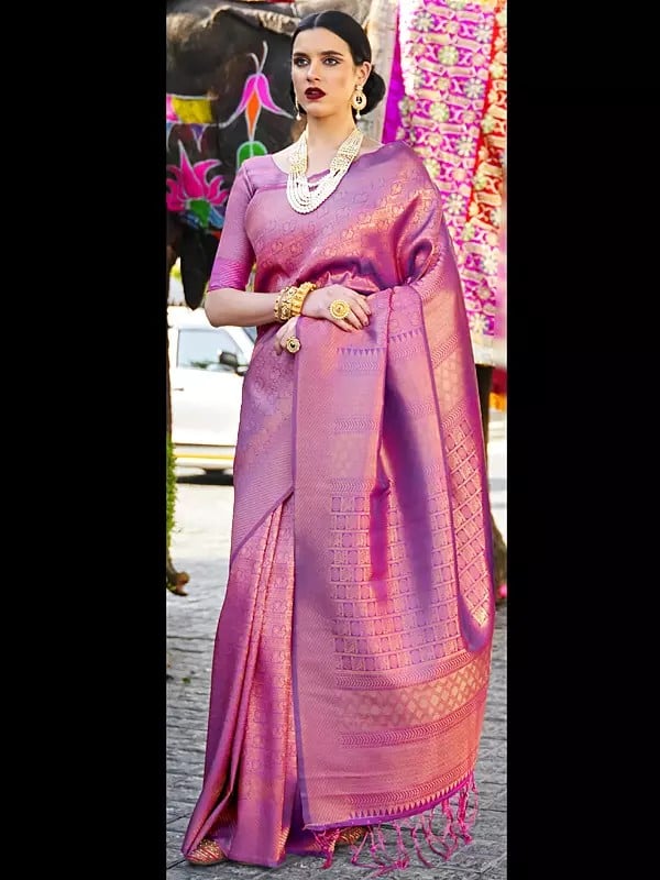 Kumbhi Silk Pure Handloom Weaving Silk Saree With Peacock Design