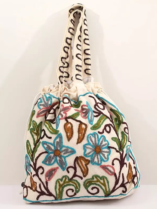 [OVEOF] Flower Embroidered Bag ★すぐ品切れ★ ZARA WOMAN NWT SS25 EMBROIDERED FLOWER TOTE BAG MULTICOLOR
