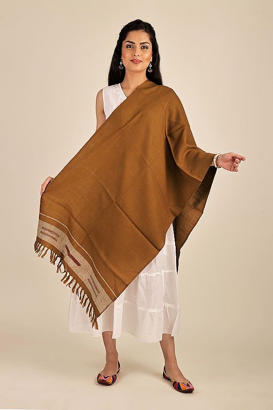 Handwoven Pure Wool Stole From Uttarakhand (Trishulii - A Community-Owned Producer Company)