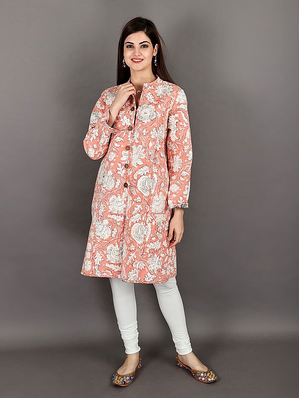 AMERI ★ INDIA BLOCK PRINT JACKET Indian Block Print Quilted Jacket - Bohemian Women's Wear