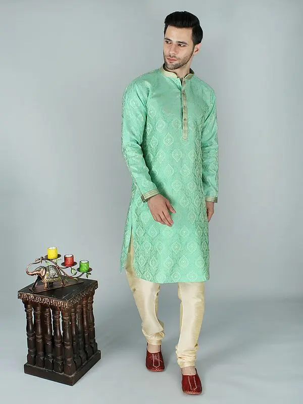 Jacquard Modish Big Pattern Ethnic Kurta Pajama Set