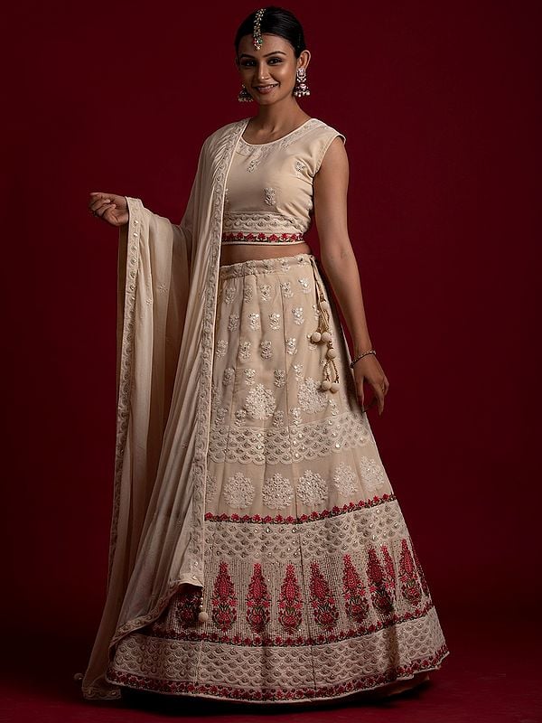 25 Bold Brides Who Wore White Wedding Lehenga for their Wedding