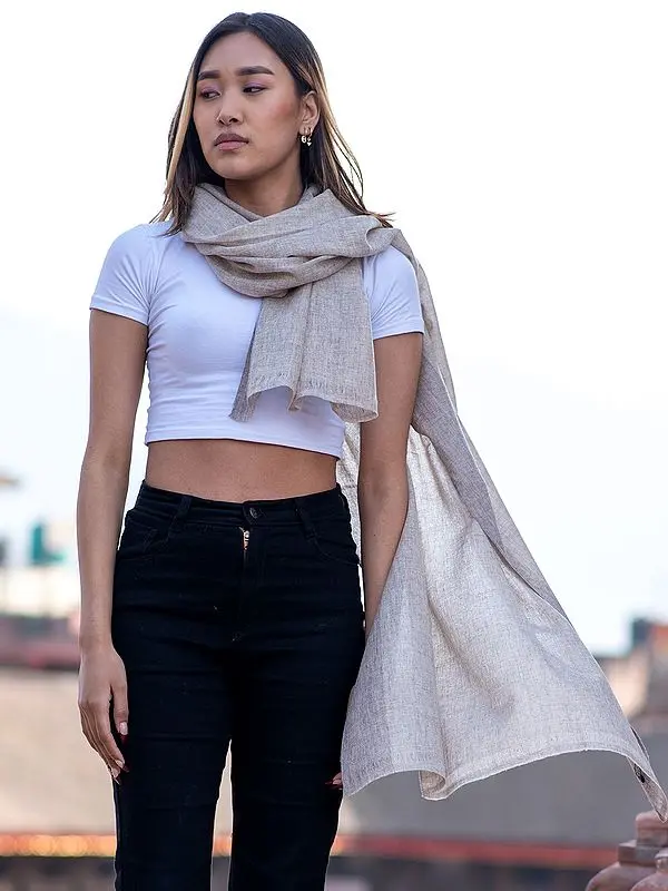 Fog Plain Pashmina Stole from Nepal