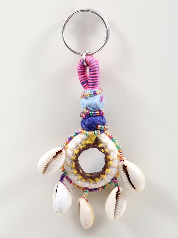 Multicolour Assorted Indian Rajasthani Handmade Keyring, Bell Ghunghru Metal Mirror Work Doll Key Chains