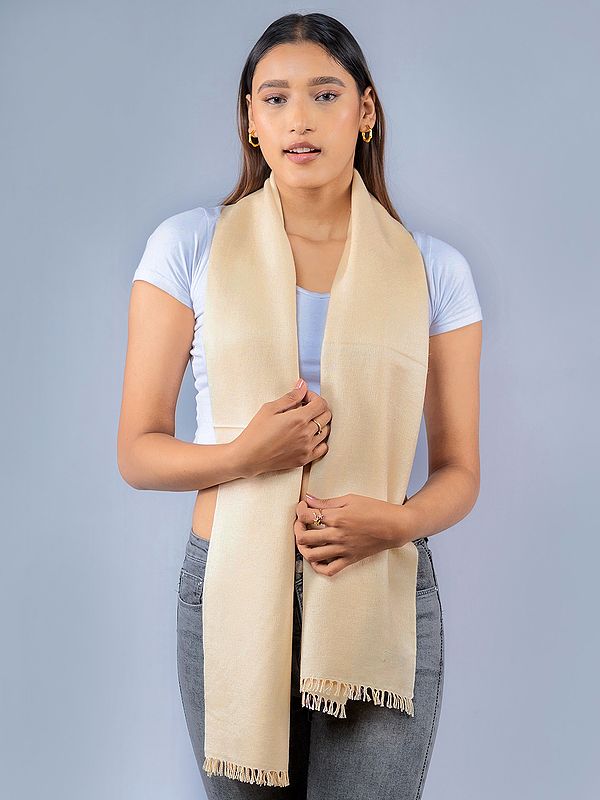 Plain Pashmina Scarf with Fringe