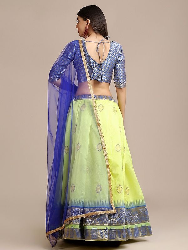 Light Blue Yellow - Gopi Skirt Lehenga SOLD OUT – Radha Govinda's Fashions  - Gopi Skirt Outfits