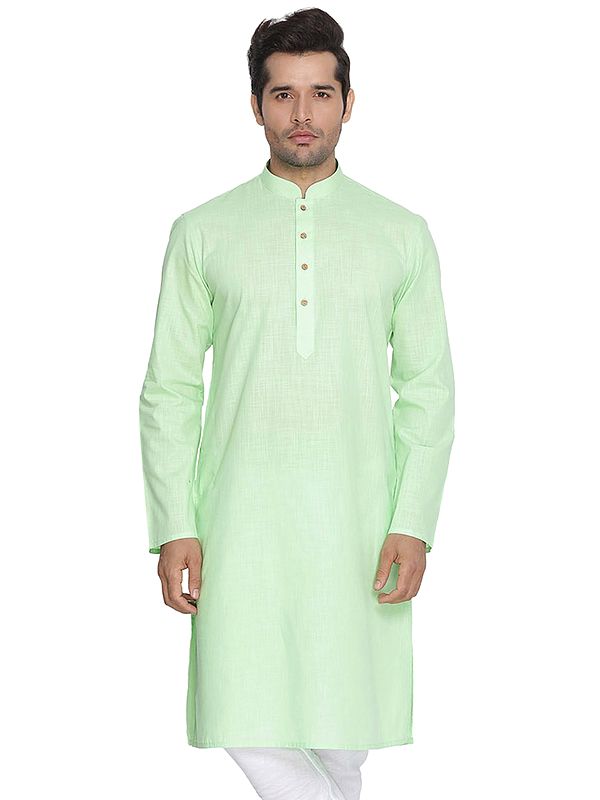 Cotton Blend Plain Kurta