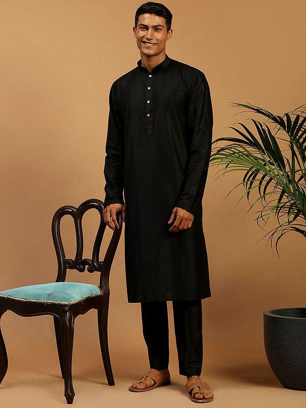 Viscose Plain Kurta Pajama Set