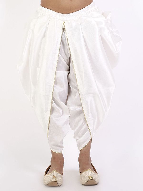 Silk Blend Elastic-Waist Boys Dhoti