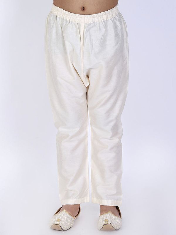 Cotton Blend Elastic-Waist Plain Pajama