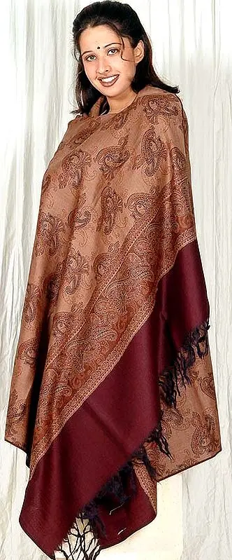 Brown Jamawar Shawl