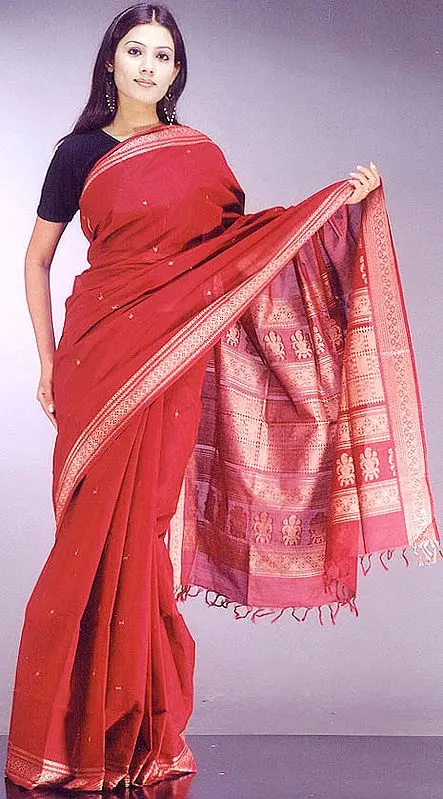Coimbatore Cotton Sari with Thread Work