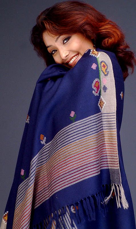 Indigo Shawl from Kullu