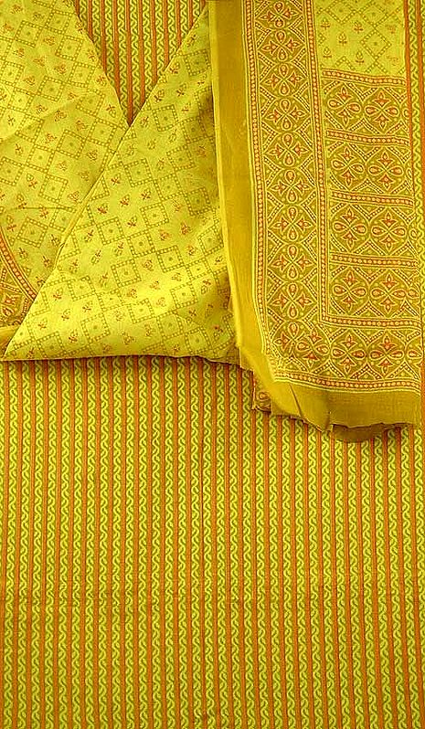 Lemon Yellow Vegetable Dye Salwar Suit Set