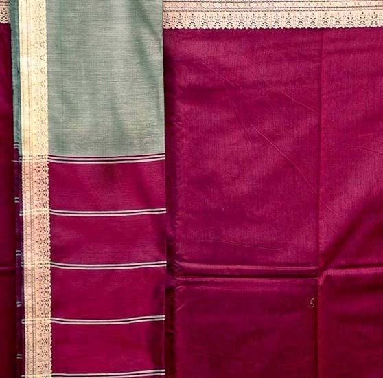 Maroon South Silk Suit