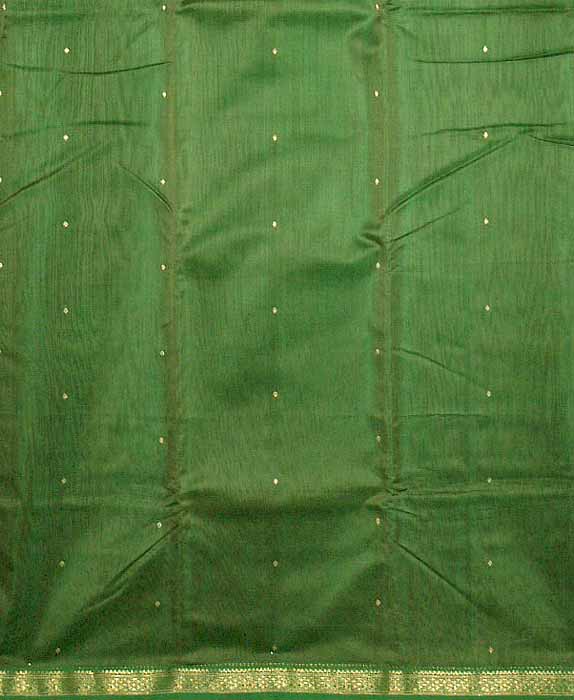 Mehndi Green Chanderi Cotton Dress Set