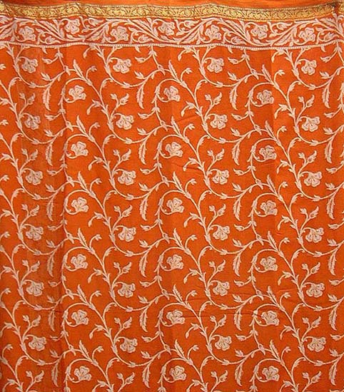 Orange Banarasi Suit