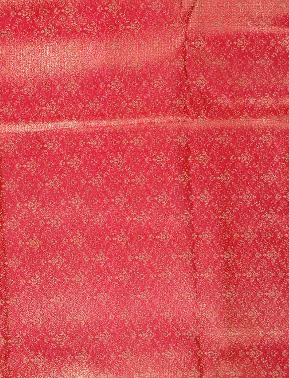 Pink Banarasi Brocade with Golden Thread Weave