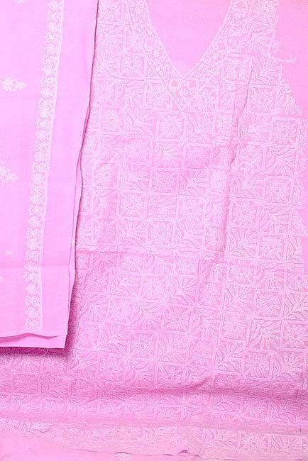 Pink Chikan Suit