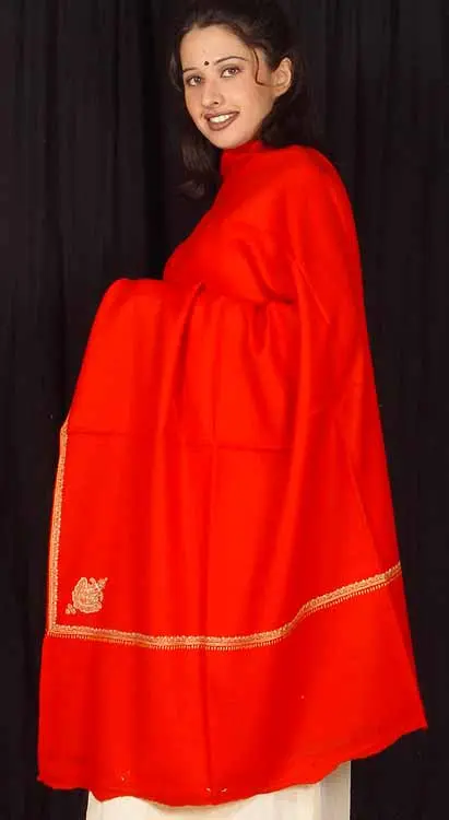 Plain Red Shawl