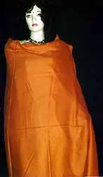 Plain Saffron Shawl