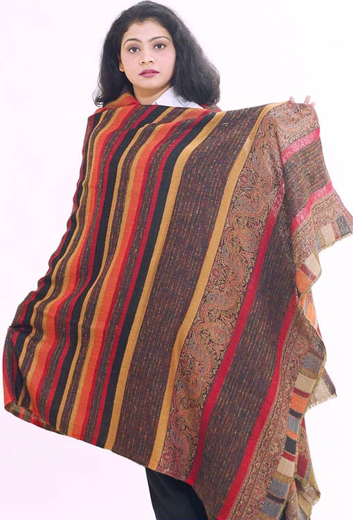 Polychrome Jamawar Shawl