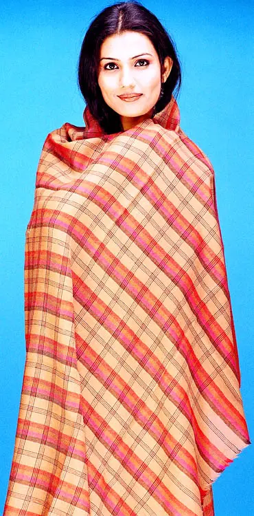 Polychrome Shawl with Checks