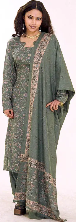 Printed Phulkari Suit