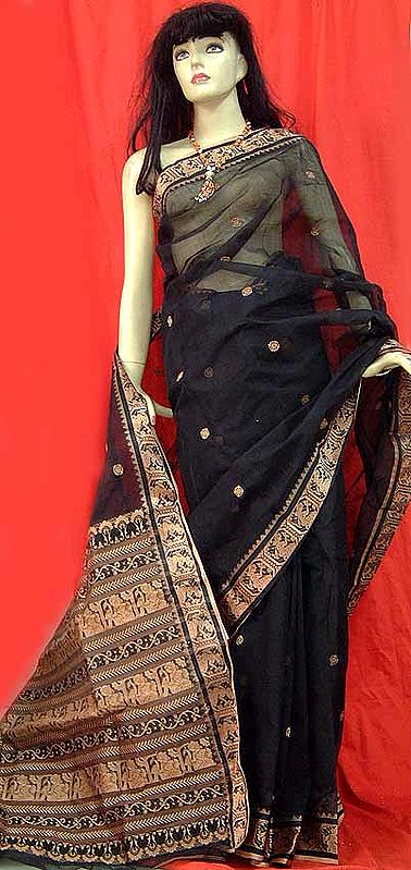 Pure Cotton Baluchari Sari