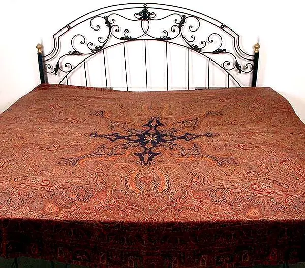 Pure Wool Jamawar Bedspread