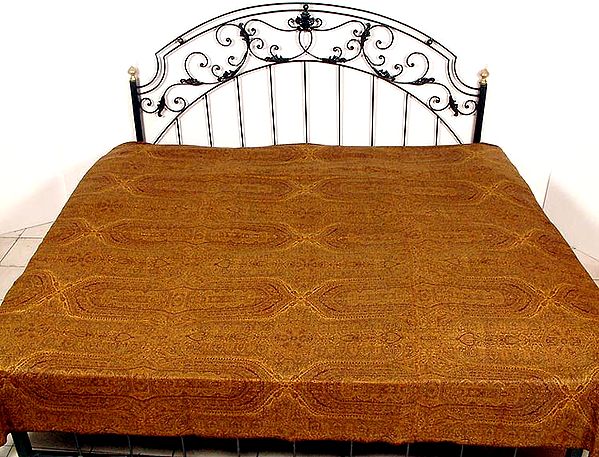 Pure Wool Jamawar Bedspread