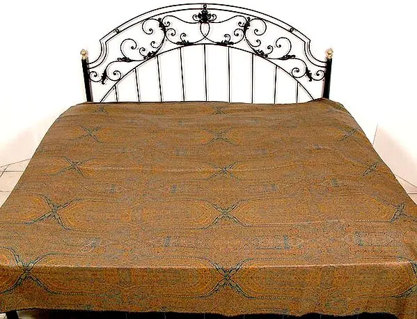 Pure Wool Jamawar Bedspread