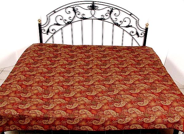 Pure Wool Paisley Bedspread