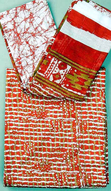 Red and White Salwar Suit