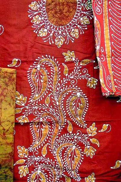 Red Batik Suit