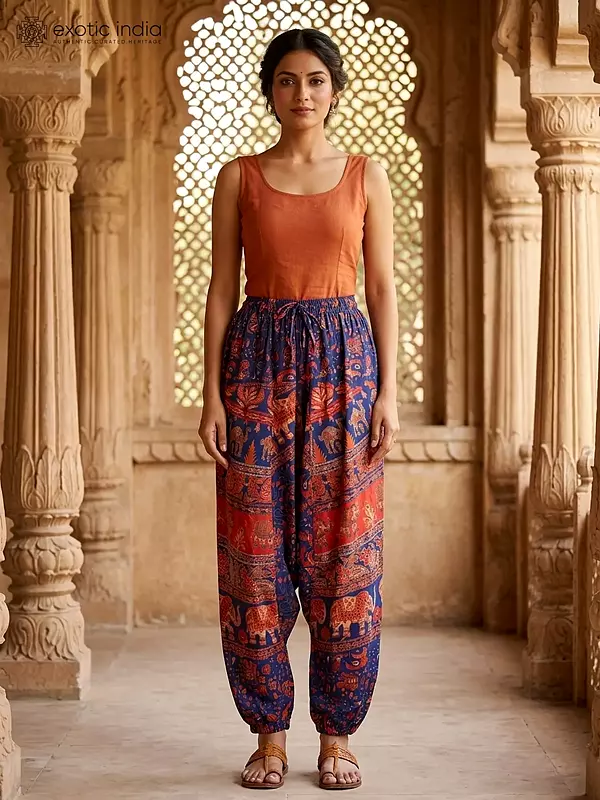 Printed Harem Trousers from Pilkhuwa