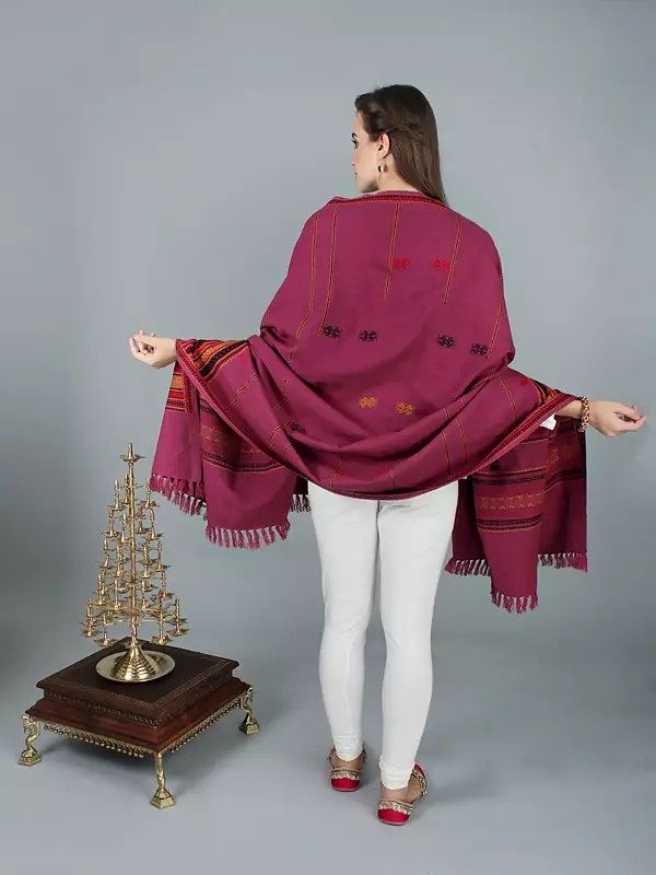 manipuri（マニプリ）shawl Carriage swq52-raspberrycoulis_a03.jpg