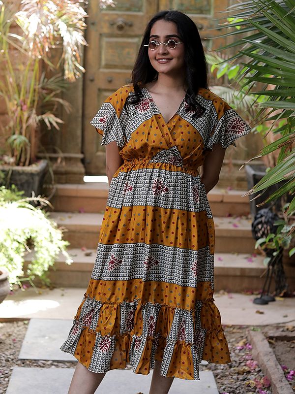 Assorted Vintage Pure Silk Summer Dress From Jodhpur