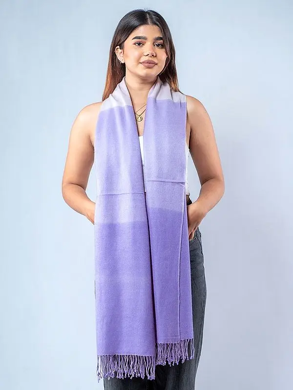 Monochromatic Pashmina Stole from Nepal