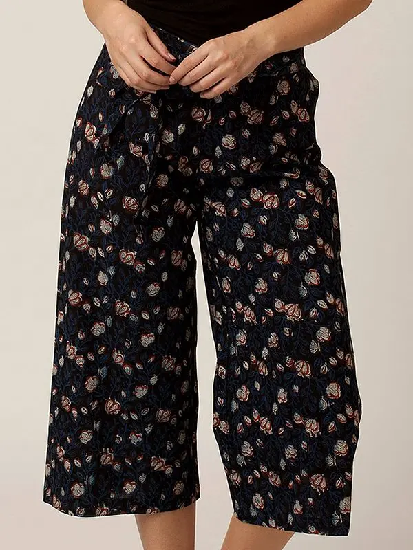 Leaf Pattern Printed Short Palazzo