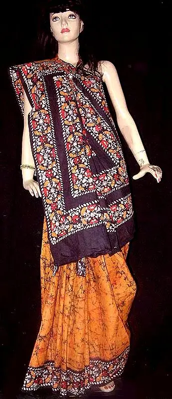 Yellow Batik Sari