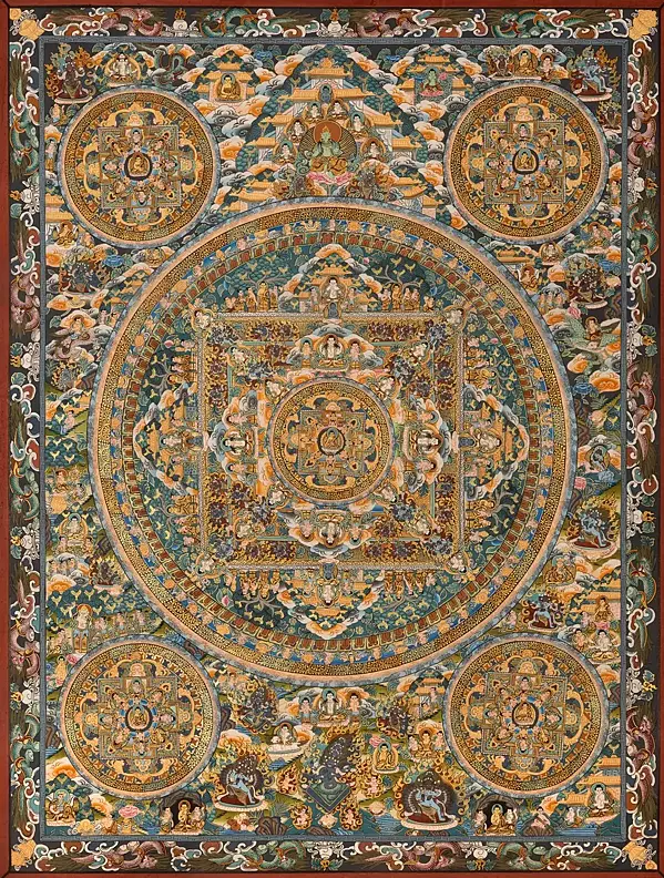 Five Mandalas (Brocadeless Thangka)