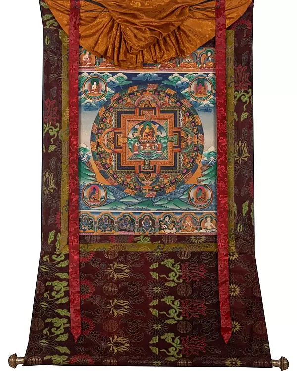 Shakyamuni Buddha Mandala with brocade