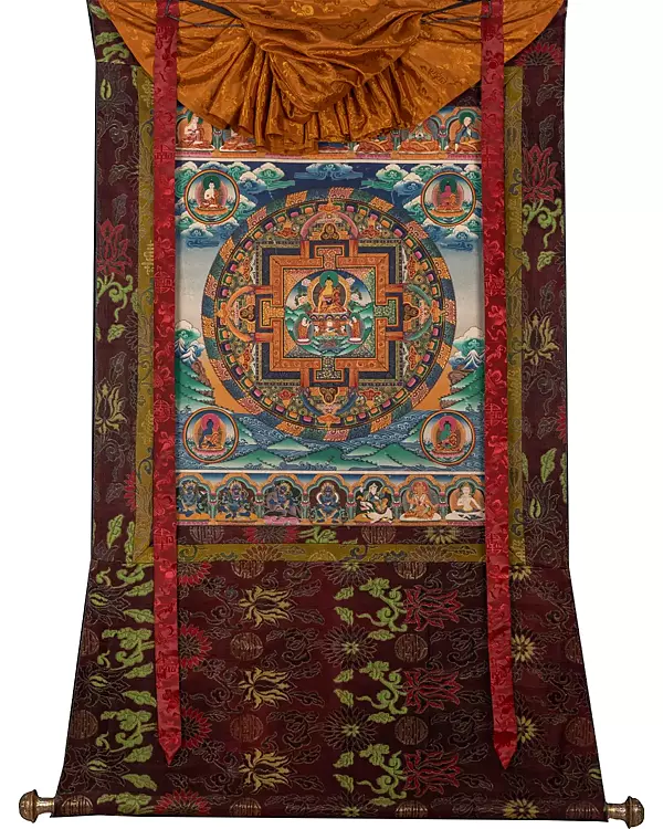 Shakyamuni Buddha Mandala with brocade