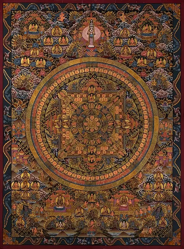 Shakyamuni Buddha Mandala (Brocadeless Thangka)