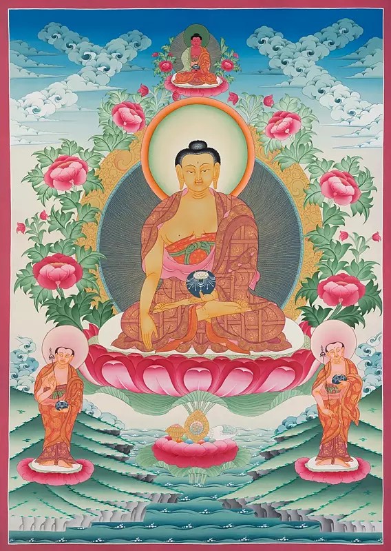 Shakyamuni Buddha Brocadeless Thangka