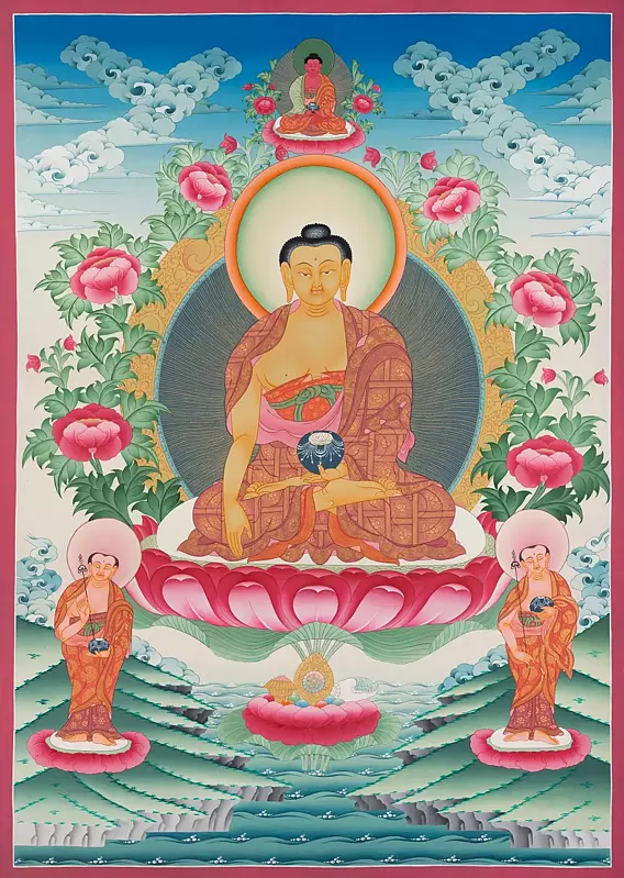 Shakyamuni Buddha Brocadeless Thangka