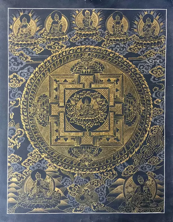Mandala Thangka (Brocadeless Thangka)