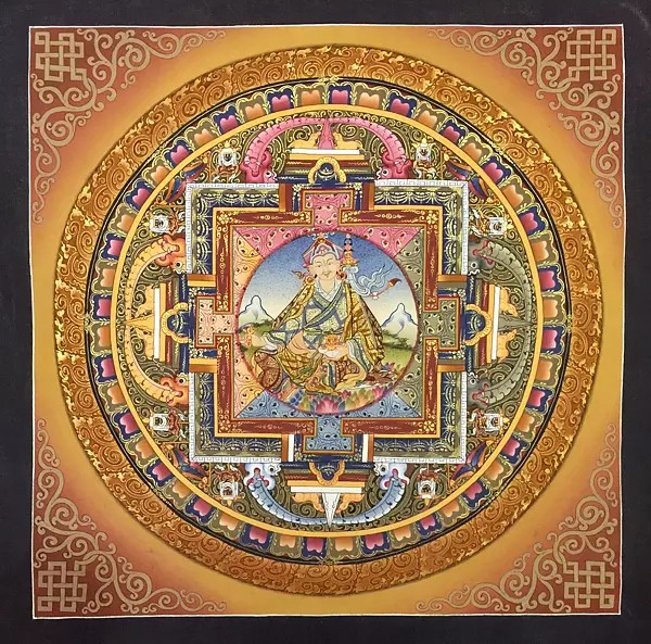 Guru Rinpoche Mandala Thangka/Guru Padmasambhava (Brocadeless Thangka)